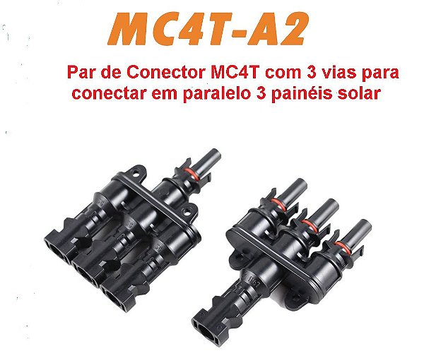 CONECTOR MC4T-A2 3 VIAS SOYO (par)