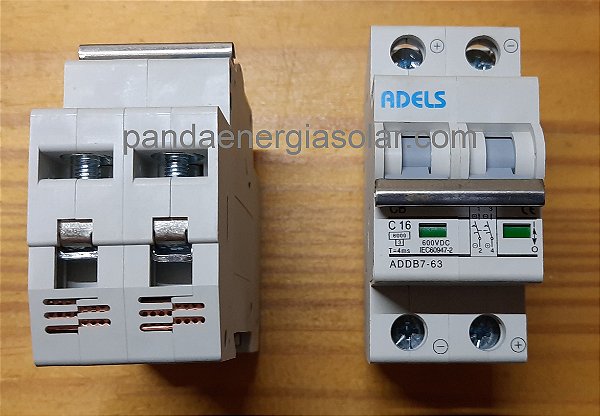Disjuntor CC Bipolar 16A 600VDC ADDB7-63 ADELS