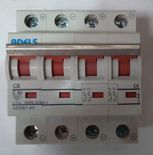 Disjuntor CC 4P 63A 1000VDC ADDB7-63 ADELS