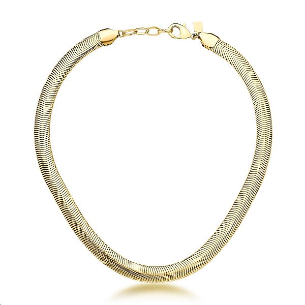 Corrente Malha Esteira Laminada Lisa 8mm Banhado A Ouro
