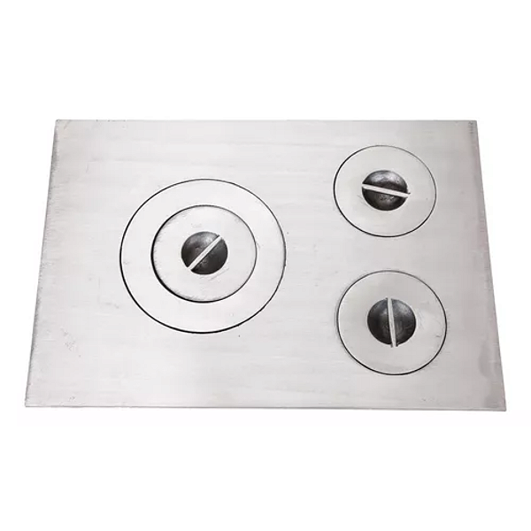 Chapa Fogão a Lenha 65x45 Polida Geral Fogões + Pedra Polimento Azul + Gancho