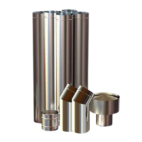 Kit Chaminé Fogão Lenha Calefator Com Curvas 110mm Inox