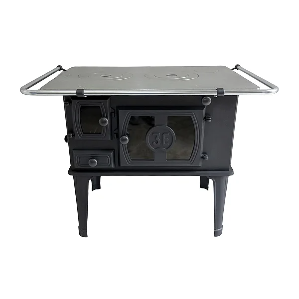 Fogão a Lenha 3E N1 Porta Vidro Direito