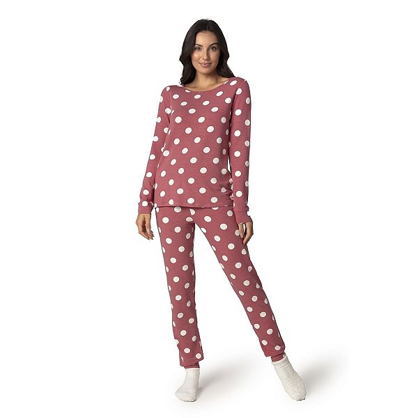 Pijama Feminino Longo Dots Berry