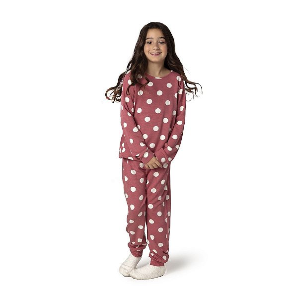 Pijama Feminino Infantil Dots Berry