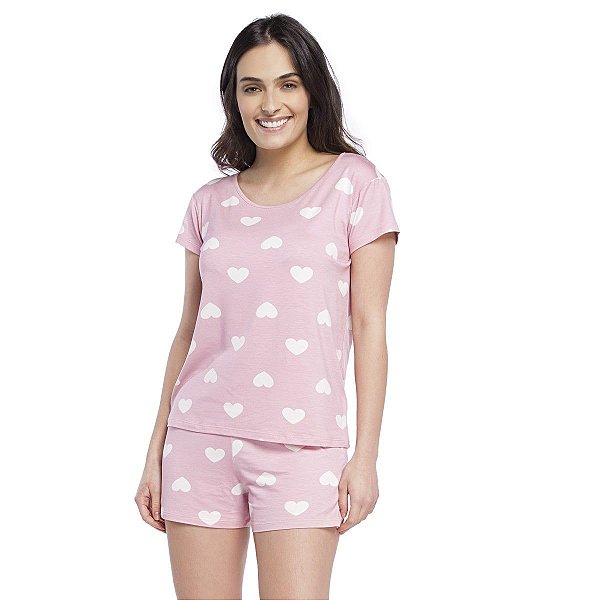 Pijama feminino rosa Clearance
