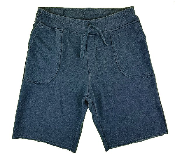 Bermuda Masculina Moletom Estonado Algodão Jeans