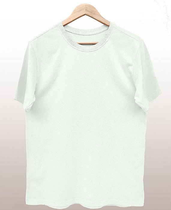 Camiseta Masculina Estonada Lisa Algodão Off White