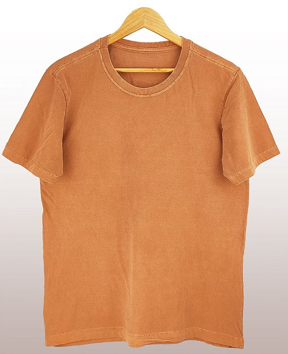 Camiseta Masculina Estonada Lisa Algodão Telha