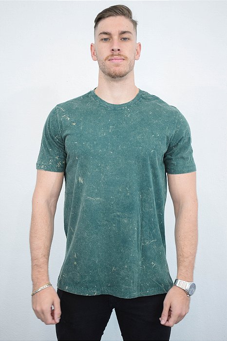 Ponta de Estoque Camiseta Marmorizada Musgo e vinho 1x1