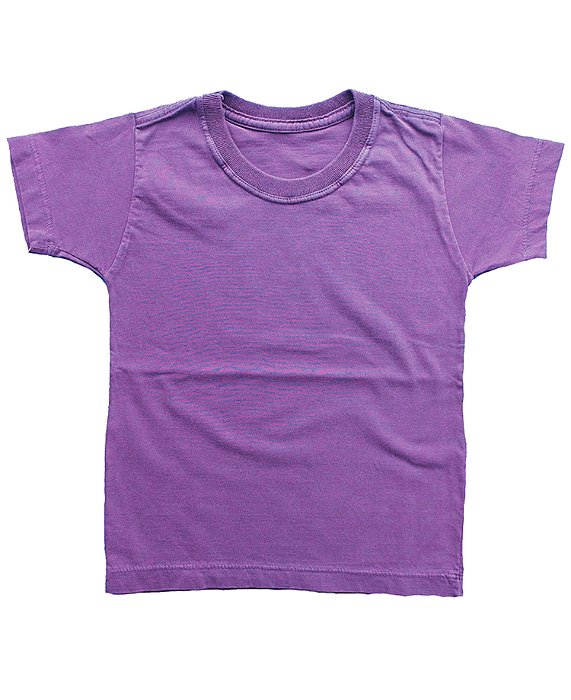 Camiseta Infantil Estonada Lisa Algodão Lilás