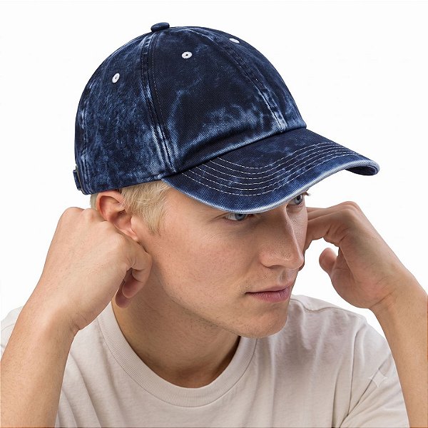 Boné Marmorizado Marinho Tamanho P - Dad Hat Premium de Algodão Unissex
