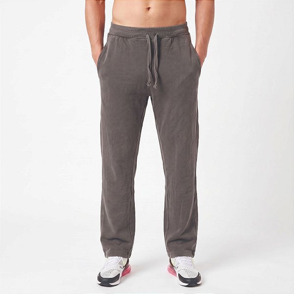 Calça Masculina de Moletom Estonada Chumbo