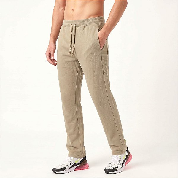 Calça Masculina de Moletom Estonada Palha