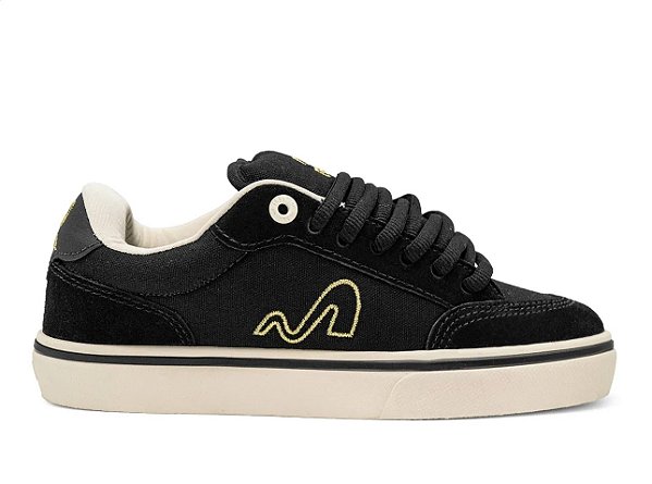 TENIS TESLA FLOW PRETO BRANCO GOLD