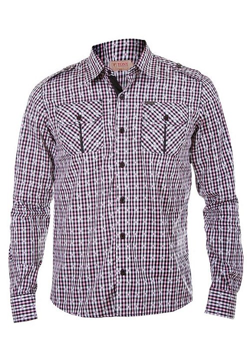 Camisa xadrez manga longa - Comprar em Fab.