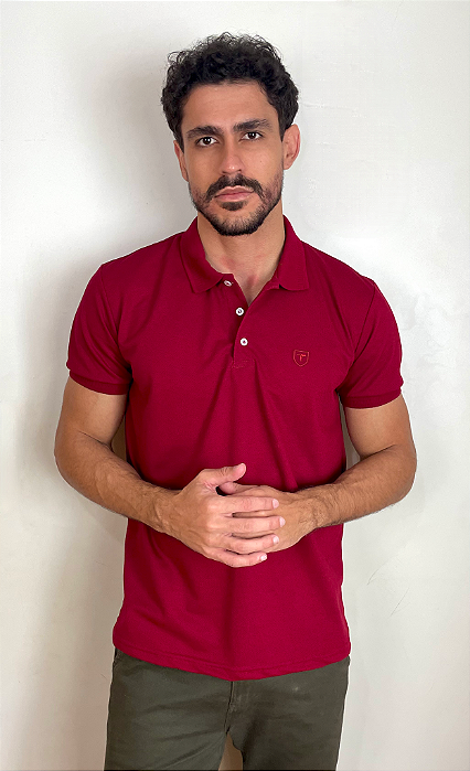 Pólo Piquet Mix Tony Menswear Vinho