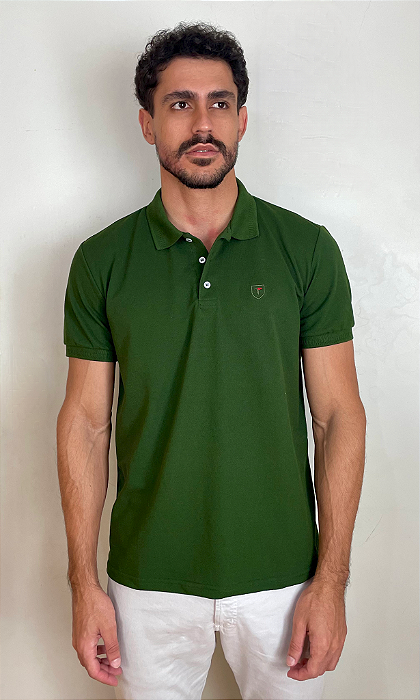 Pólo Piquet Mix Tony Menswear Verde