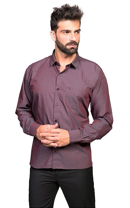 Camisa Manga Longa Tony Menswear Sr. Algodão com Bolso