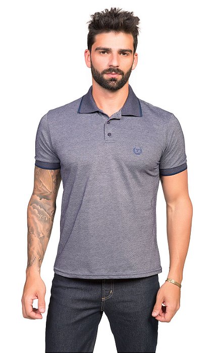 Pólo Tony Menswear Piquet Dark Azul