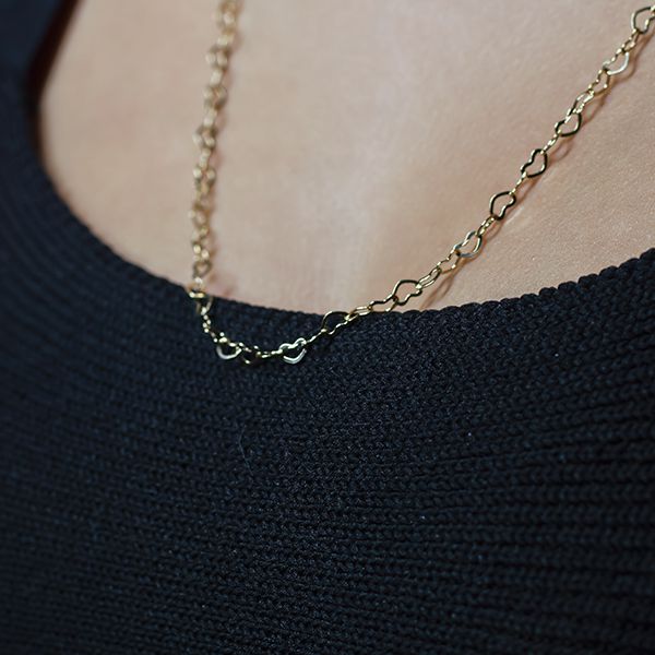Colar Elos de Coração - Banhado Ouro 18k