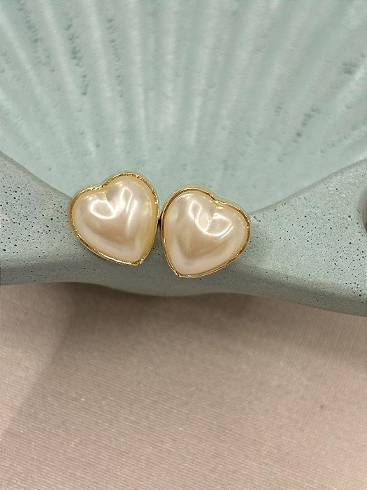 Brinco Coração de Pérola