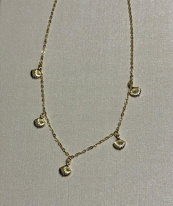 Colar Conchas Delicado - Banhado a Ouro 18k