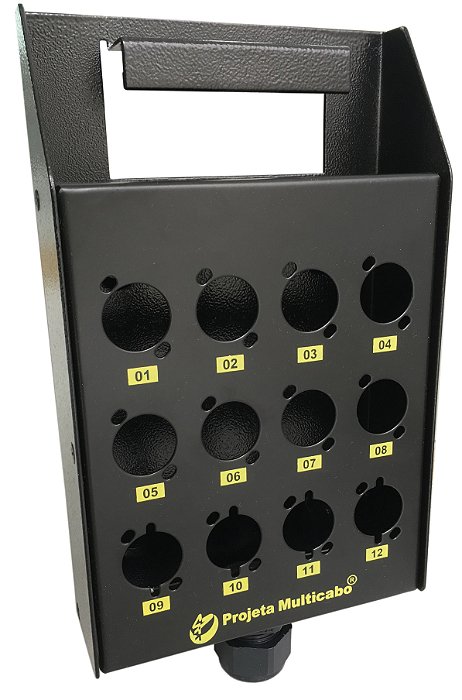 CAIXA MULTICANAL 12 CANAIS VAZIA + 1 PRENSA CABO