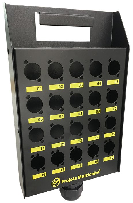 CAIXA MULTICANAL 20 CANAIS VAZIA + 1 PRENSA CABO