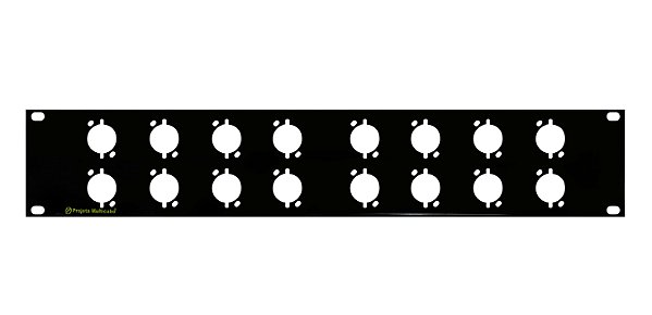 RÉGUA PADRÃO RACK 19" 2U P/ 16 XLR