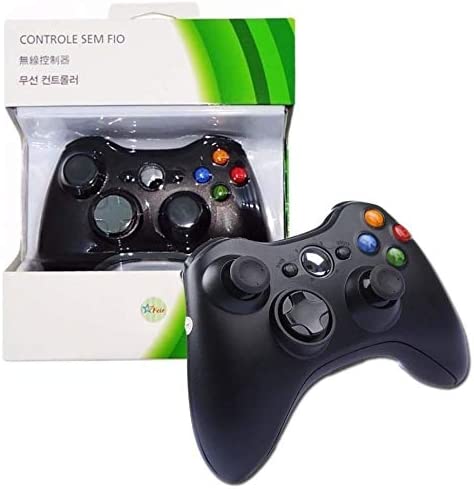 Controle Xbox 360 Sem Fio Preto NOVO