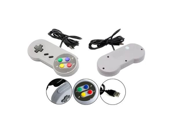 Controles Do Super Nintendo Snes Usb Retro Pc Emuladores