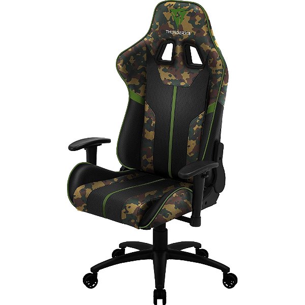 Cadeira Gamer ThunderX3 BC3 Camuflada Verde Militar