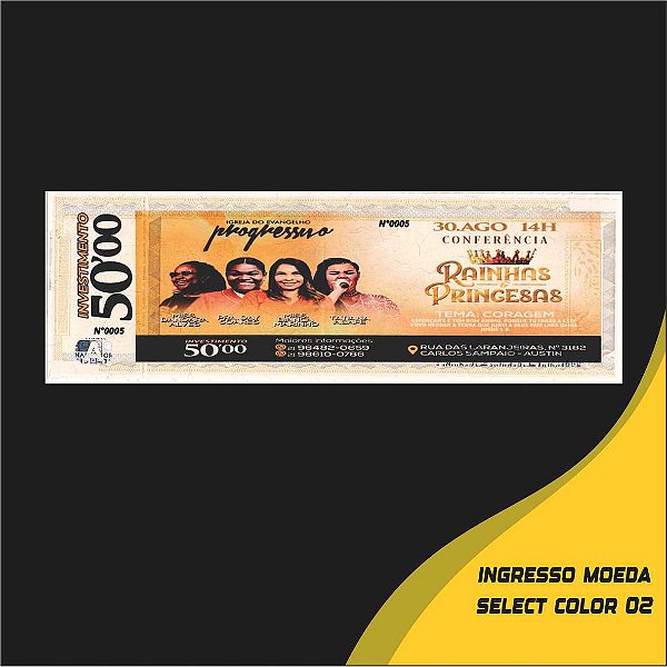 INGRESSO MOEDA SELECT COLOR 02