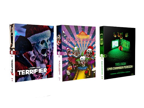 COMBO BDS + DVD - TRILOGIA UMA CHAMADA PERDIDA + TERRIFIER 3 + PALHAÇOS ASSASSINOS DO ESPAÇO SIDERAL - PRÉ-VENDA 28/01/2026
