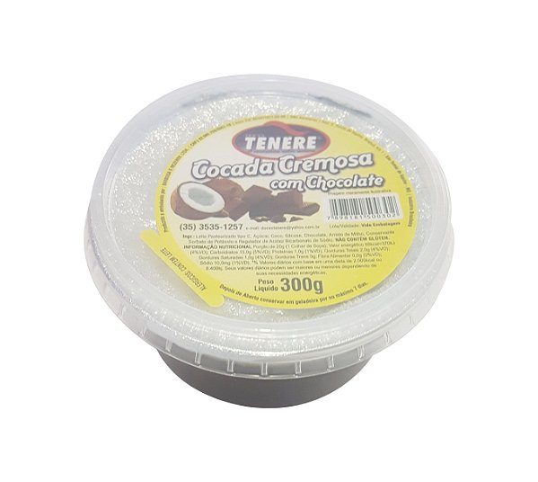 COCADA CREMOSA COM CHOCOLATE 300g - DOCES TENÉRE