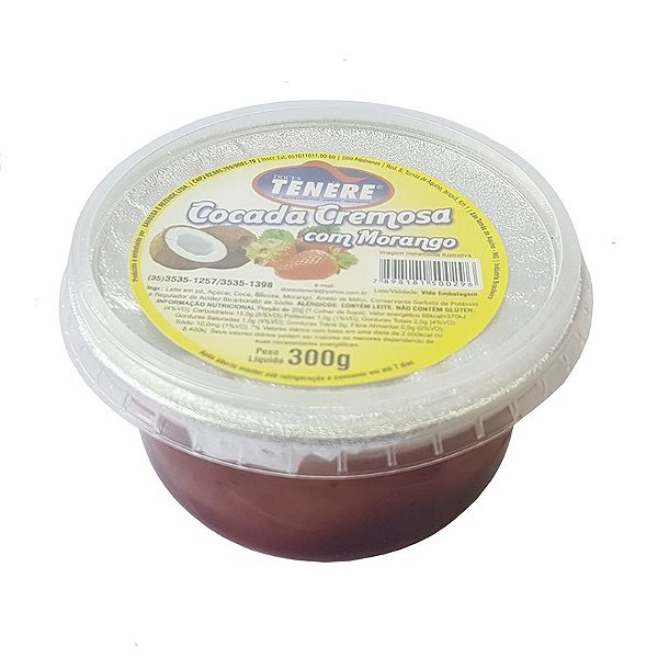 COCADA CREMOSA COM MORANGO 300g - DOCES TENÉRE