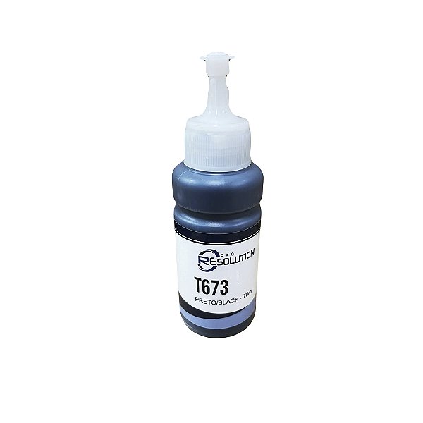 Refil de Tinta Epson T673120 Preto 70ml L800 L805 L810 L850 L1800