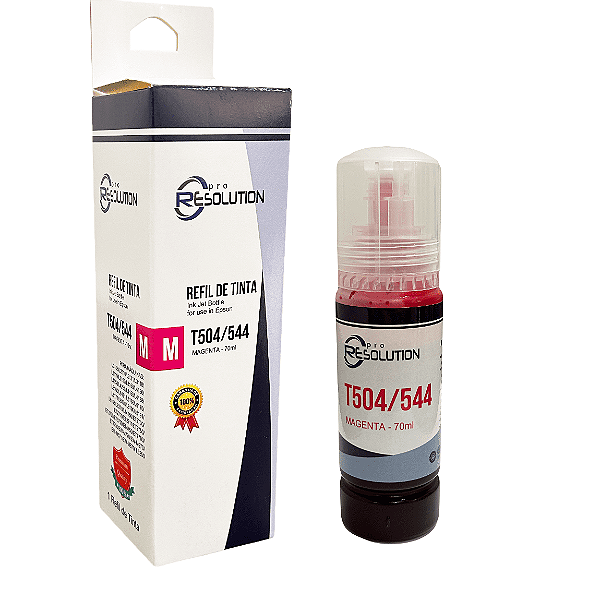 Refil de Tinta Compatível T504 T544 Magenta para Epson L4160 L6191 L6171 L6161 L4260 L4150 L3150 L5190 70ml