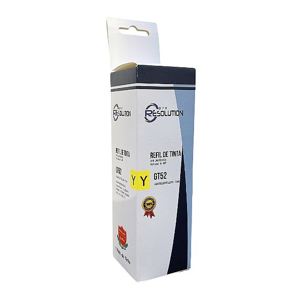 Refil de Tinta HP GT52 Amarelo M0H56AL para Smart Tank 517 532 617 GT5822 GT5810 GT5820 416 116 316 412 70ml