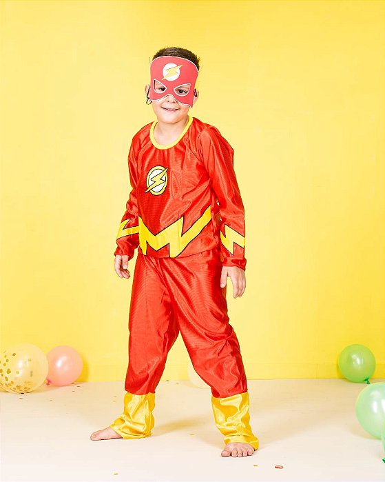 Fantasia Festa Infantil Menino Super Heróis - Flash