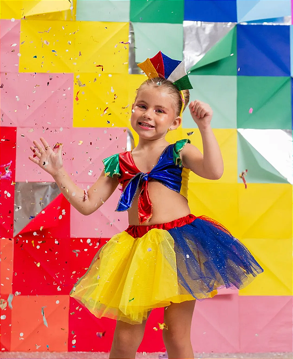 Fantasia Passista Frevo Infantil LUXO