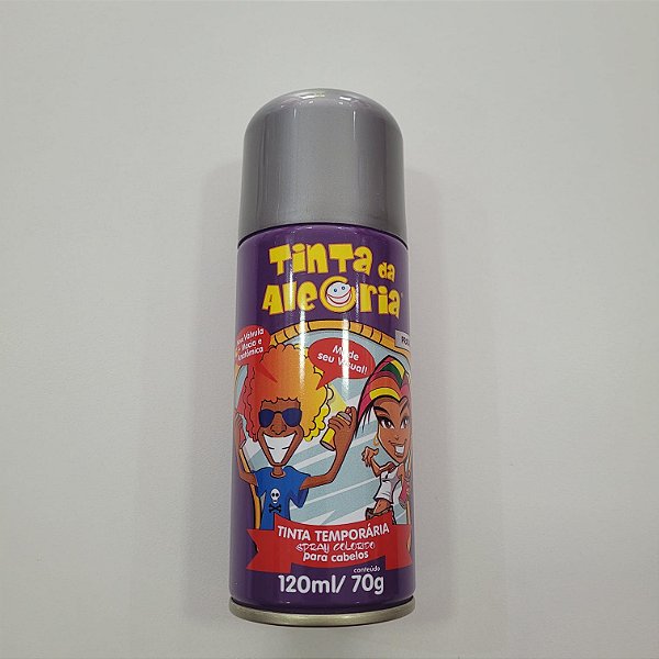 Tinta Spray para Cabelo - PRATA