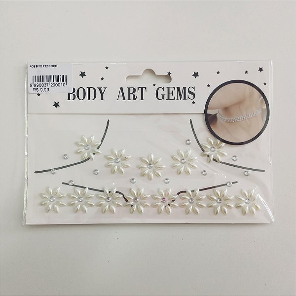 Adesivo Strass Flor Pedra Autocolantes Para Pescoço