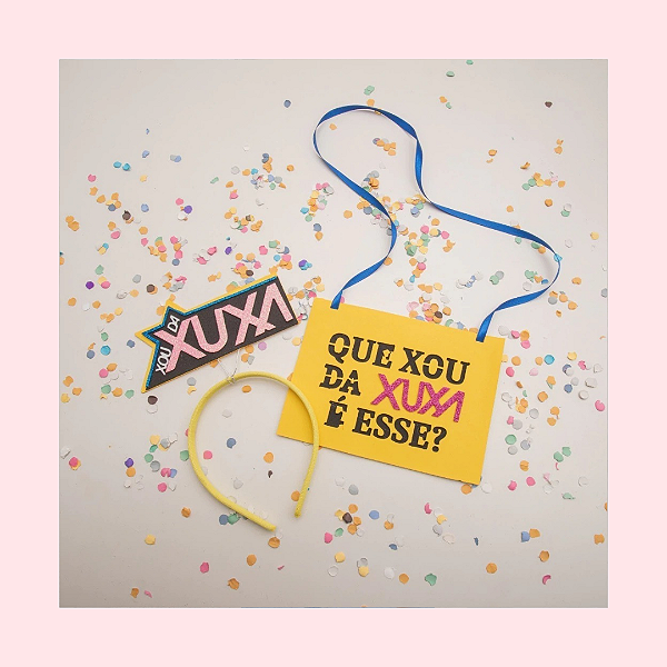 Kit Plaquinha e Tiara - Xou da Xuxa