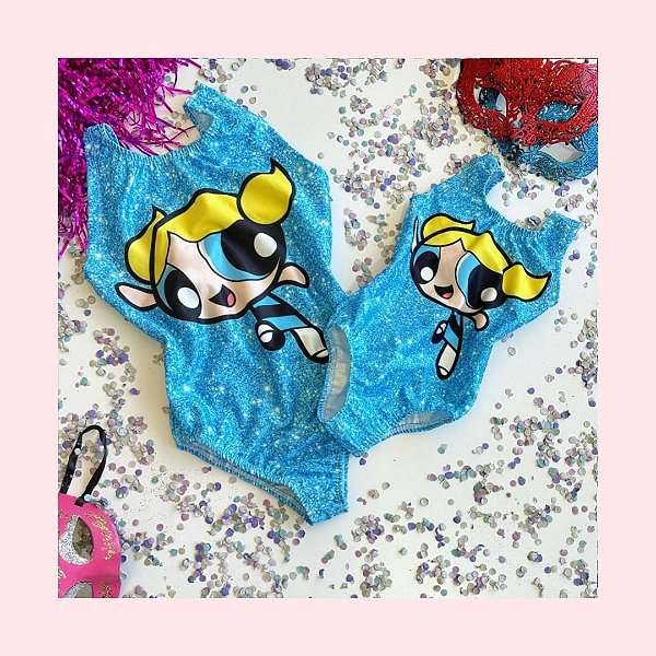 BODY MENINAS SUPER PODEROSAS AZUL-LINDINHA