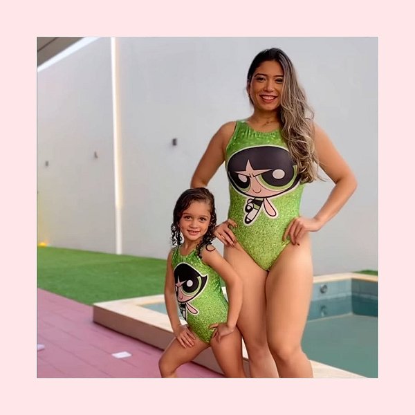BODY MENINAS SUPER PODEROSAS VERDE-DOCINHO