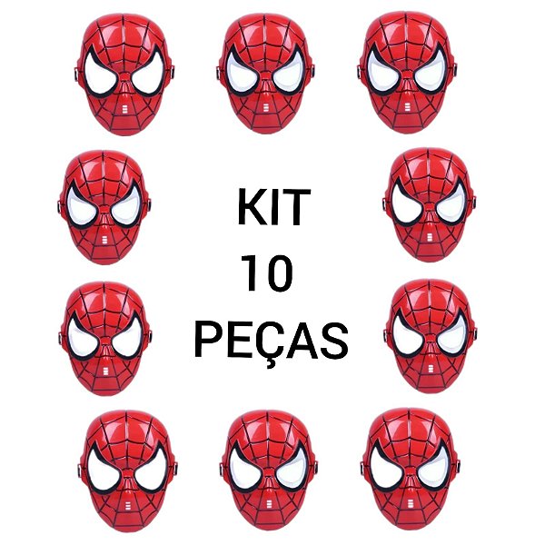 MASCARA HOMEM ARANHA INFANTIL ATACADO KIT 3/6/10 PEÇAS