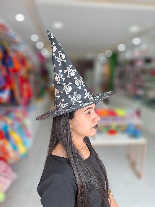CHAPEU BRUXA ESTAMPADO