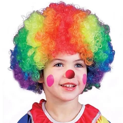 PERUCA DE PALHAÇO COM 3 UNIDADES